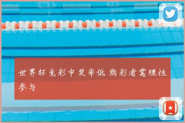 世界杯竞彩中奖率低 购彩者需理性参与