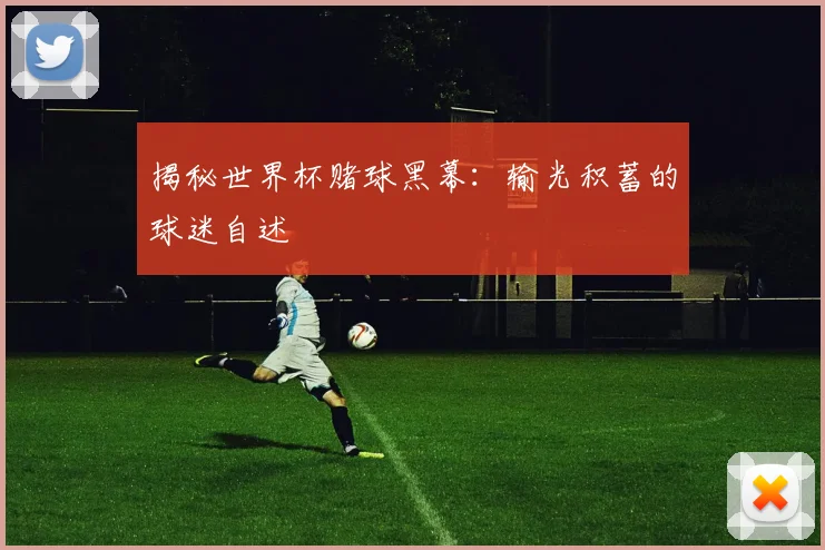 揭秘世界杯赌球黑幕:输光积蓄的球迷自述