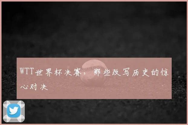 WTT世界杯决赛，那些改写历史的惊心对决
